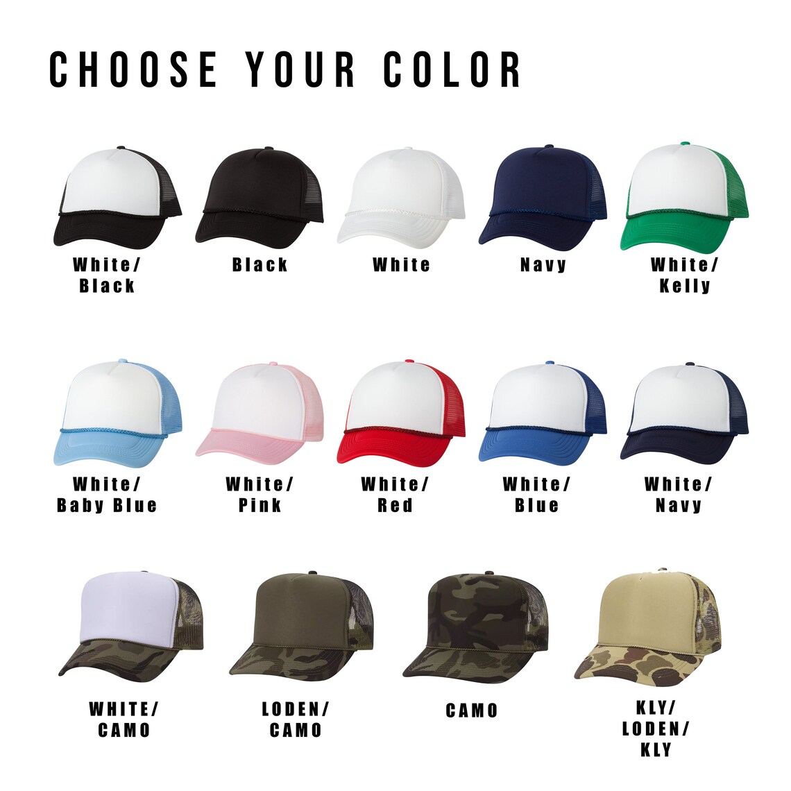 Custom Foam Trucker Hat Personalized Foam Hat Unisex Foam Etsy