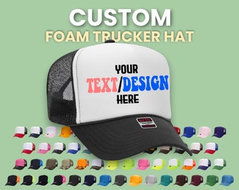 Custom Foam Trucker Hat, Personalized Foam Hat, Unisex Foam Trucker Hat, Bachelorette Party, Party Hats