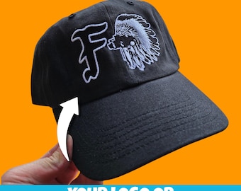 Custom Logo Embroidered Dad Hat, baseball hat: Personalized Text or logo