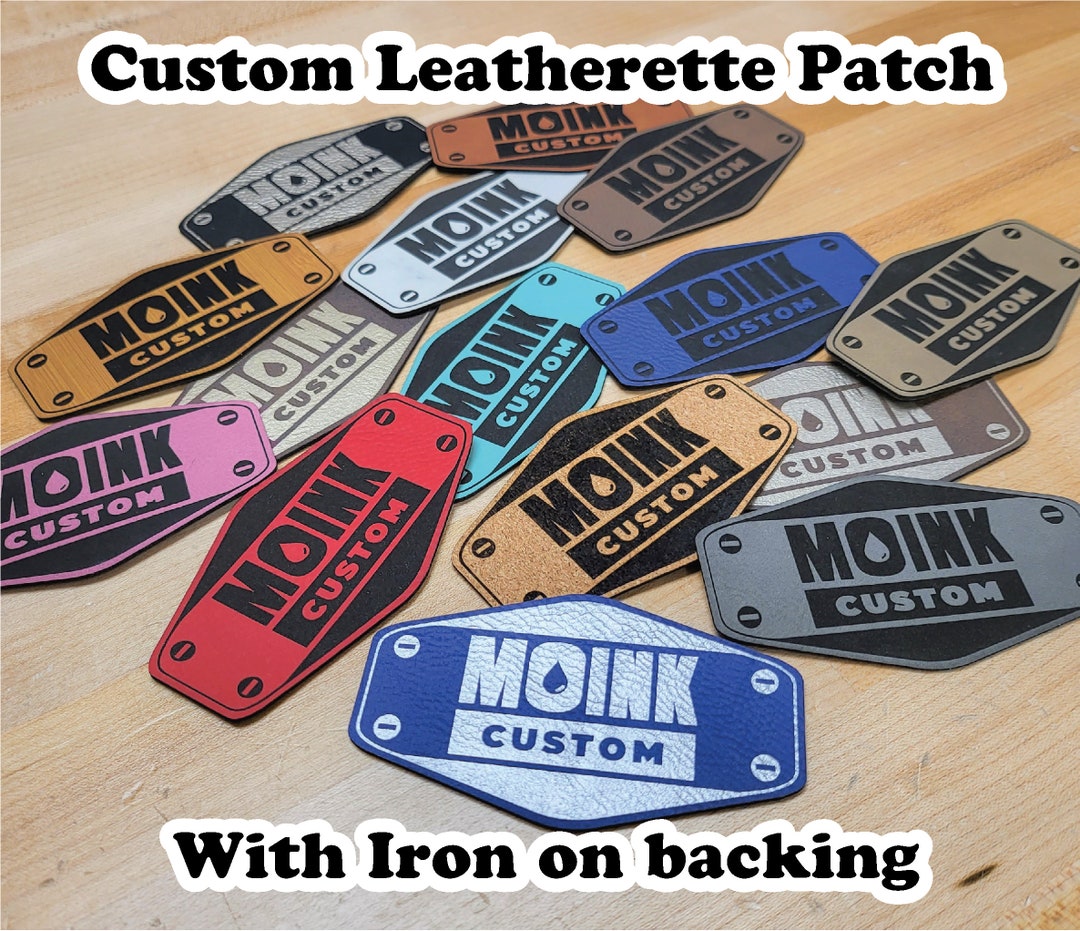 Custom Leatherette Patch With Iron on Backing Custom Patch Etsy