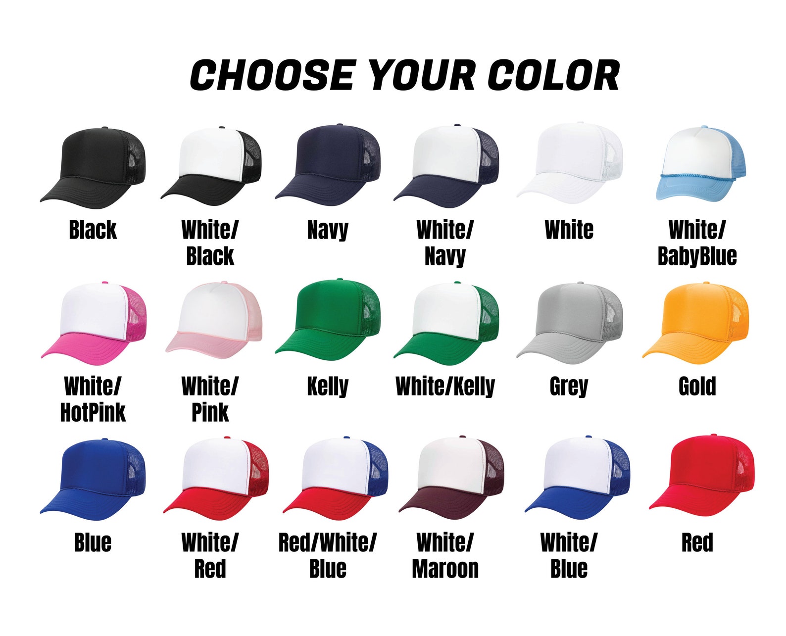 Custom Foam Trucker Hat Personalized Foam Hat Unisex Foam Etsy