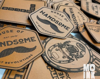 Lederpatches mit Ihrem Design - Aufnäher zum Aufbügeln für Hüte, Jacken, Rucksäcke