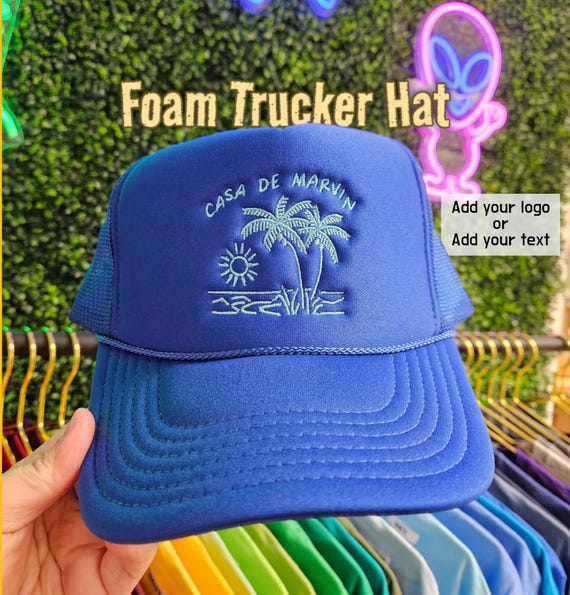 Custom Embroidered Foam Trucker Hat, Personalized Logo Text, Unisex Otto cap