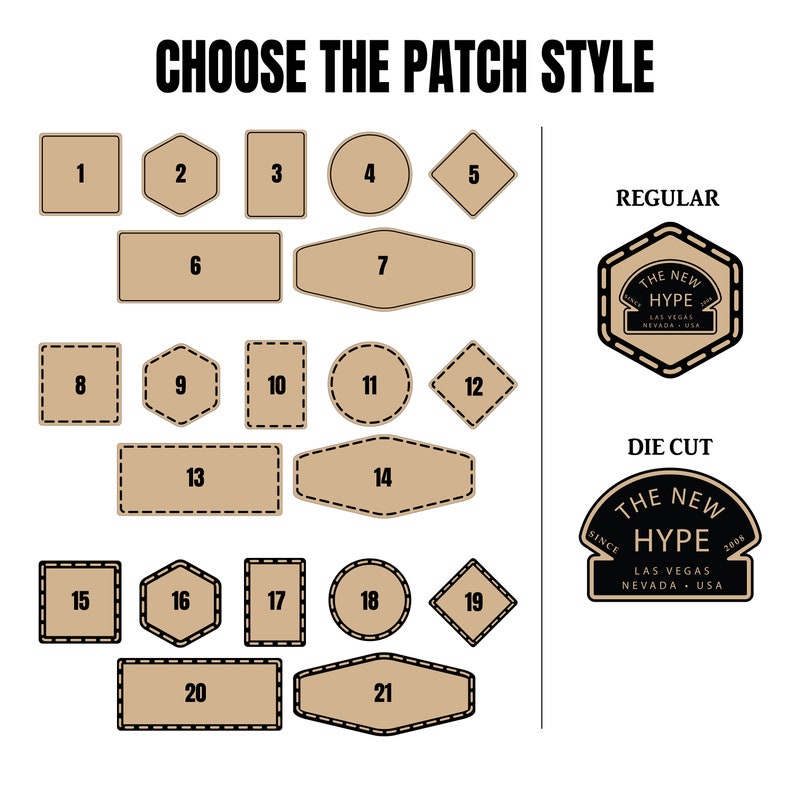 Leather Hat Patch Template