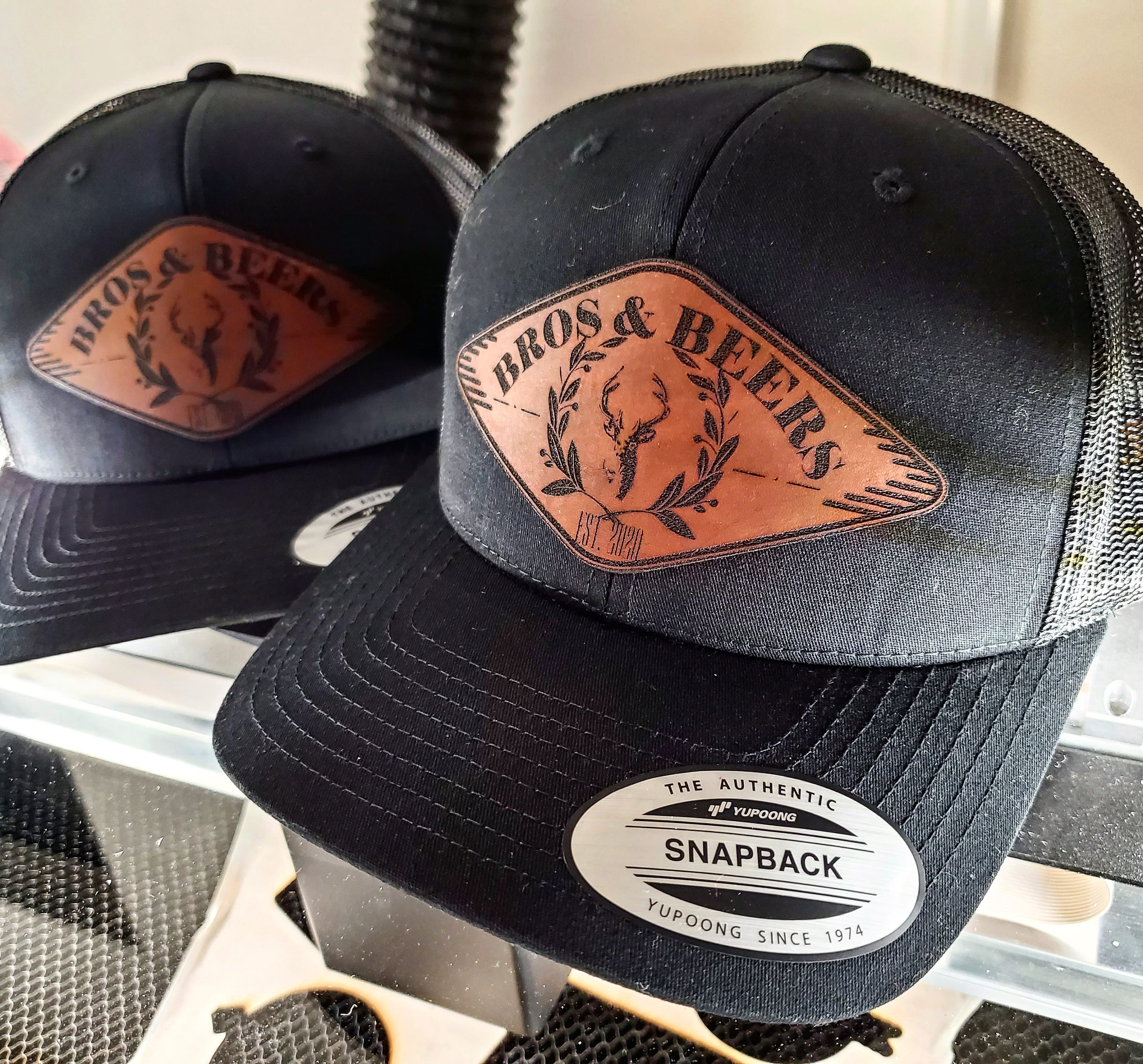 Custom Leather Patch Trucker Hats Custom Logo Hat Laser Etsy custom-leather-patch-trucker-hats-custom-logo-hat-laser-etsy