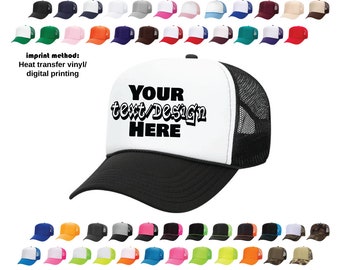 Custom Foam Trucker Hat, Personalized Foam Hat, Unisex Foam Trucker Hat, Custom Caps, Custom Hats, Trucker hats