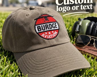 Custom Logo Dad Hat, Personalized Brand Baseball Cap, custom text or logo