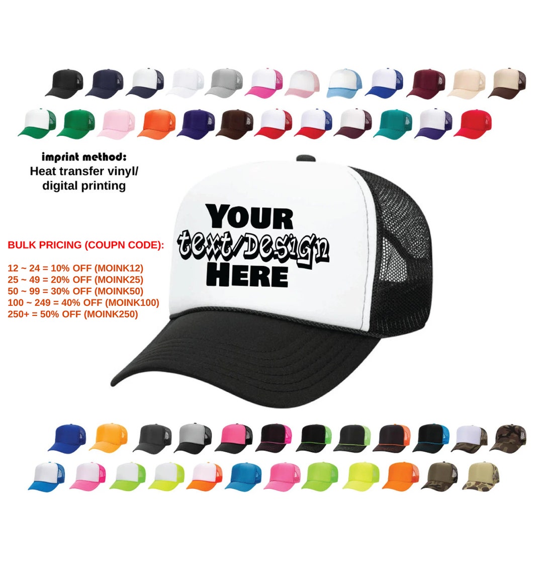 Custom hats, caps & beanies - personalized designs