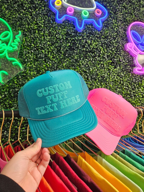 Custom 3D PUFF Foam Trucker Hat, Personalized with your own text
