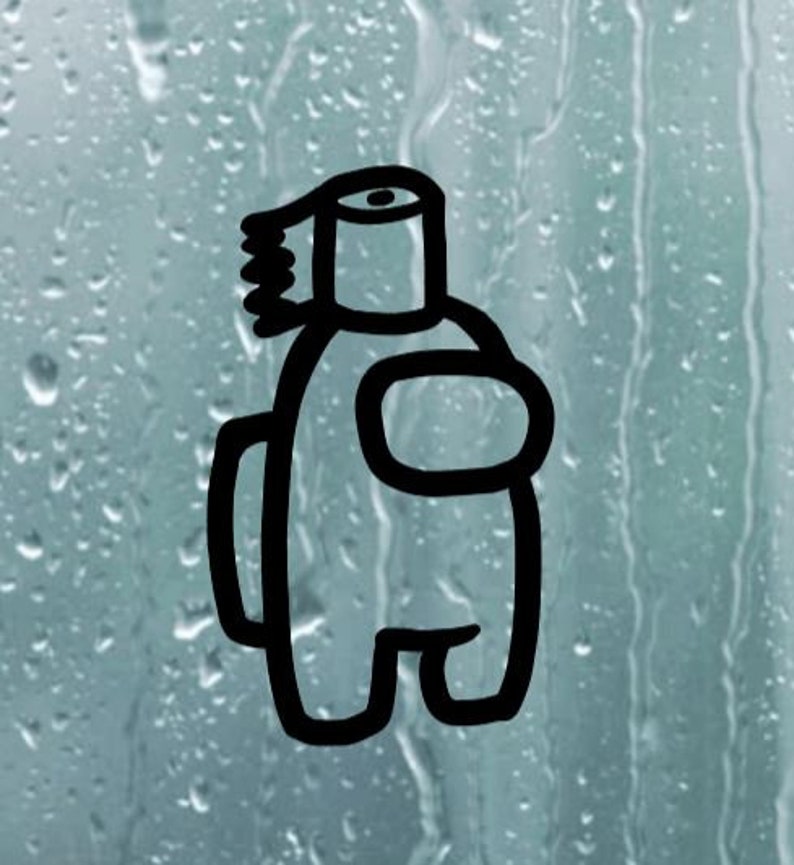 Among Us toilet paper Decal Sticker Etsy