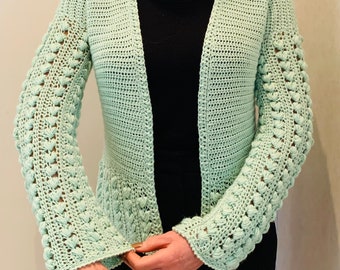 Crochet Sweater Pattern, Heart Cardigan PDF, ‘Happy Hearts’ Cardigan, Digital Download, Beginner Friendly