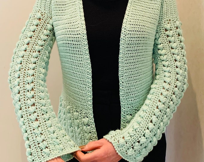 Crochet Sweater Pattern, Heart Cardigan PDF, ‘Happy Hearts’ Cardigan, Digital Download, Beginner Friendly