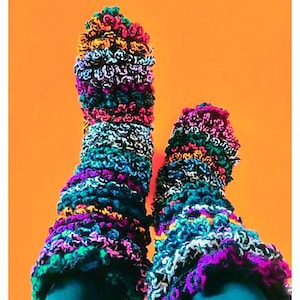 Happy Scrappy Boots & Slippers - Crochet PATTERN - English US Terms - Dutch also available - digital pdf