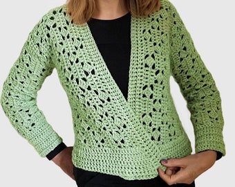 Double Crochet All the Way Cardigan, Crochet Pattern, English USA