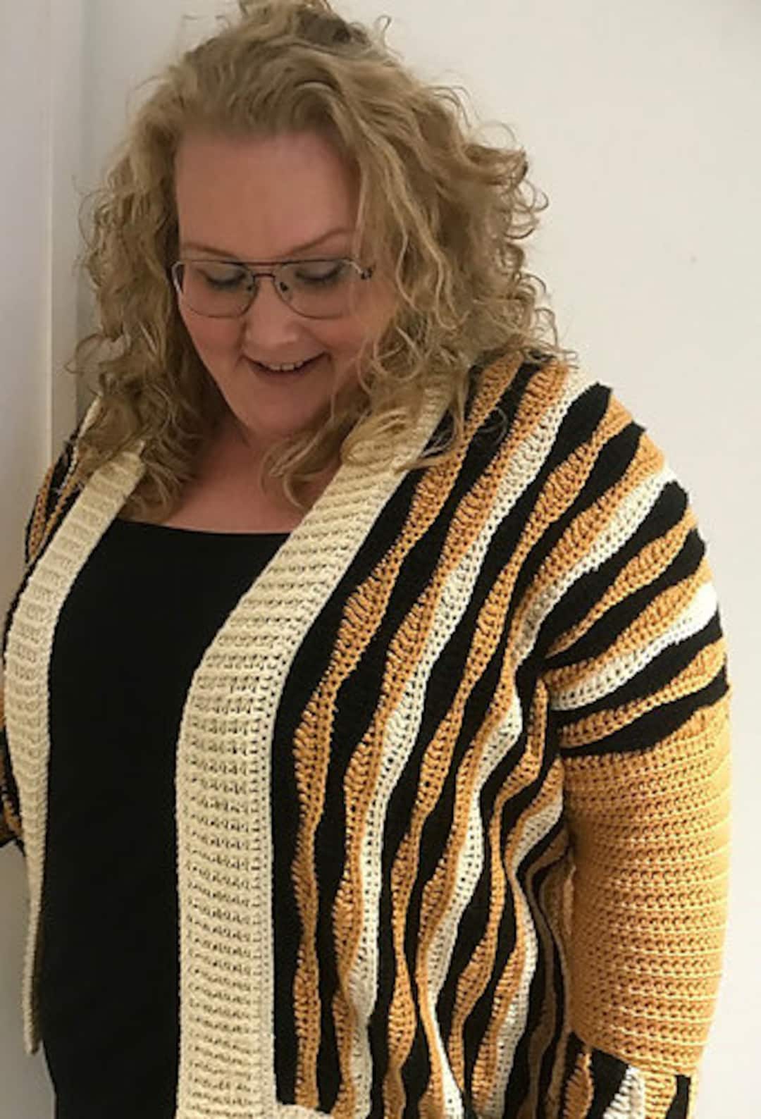 Wave After Wave Cardigan Pattern, Cardigan Crochet Pattern, Wave Stitch ...
