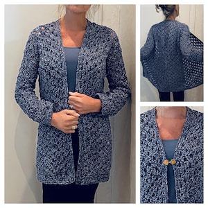 Quattro Stagioni Cardigan PATTERN - English US Terms & Dutch, Crochet Cardi, Pullover Crochet, Cozy Cardigan, Easy Crochet Pattern Tutorial