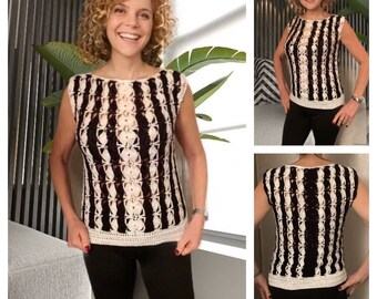 Crochet pattern-ooh lala Paris Diva Crochet cardigan pattern PDF- sweater women crochet pattern- pullover pattern top- sizes S-3XL