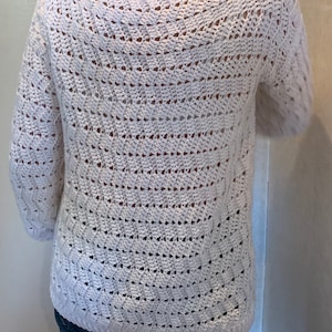 EZ Breezy White Sweater Crochet Pattern English USA & DUTCH image 5