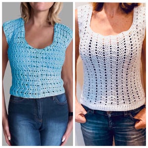Hip And Hot Summer Tops - Two Crochet Patterns - English US Terms - also available in Dutch - digital PDF