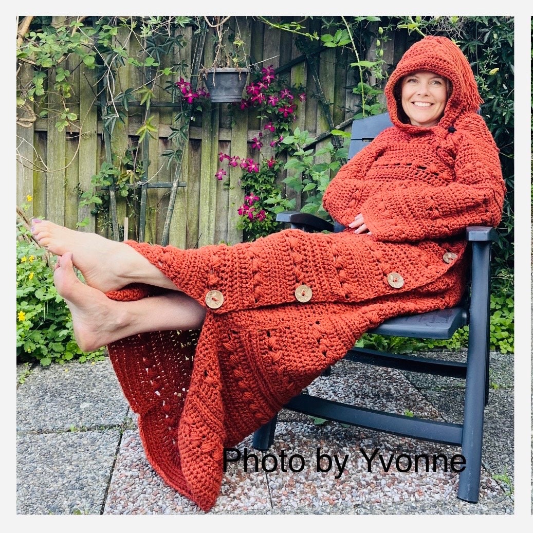 Cozy Couch Cardigan crochet PATTERN English USANederlands and Spanish