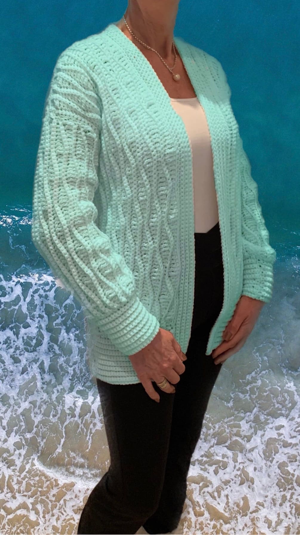トップス FRONT WAVE CROCHET LIKE KNIT CARDIGAN トップス FRONT WAVE CROCHET LIKE KNIT CARDIGAN Crochet Pattern