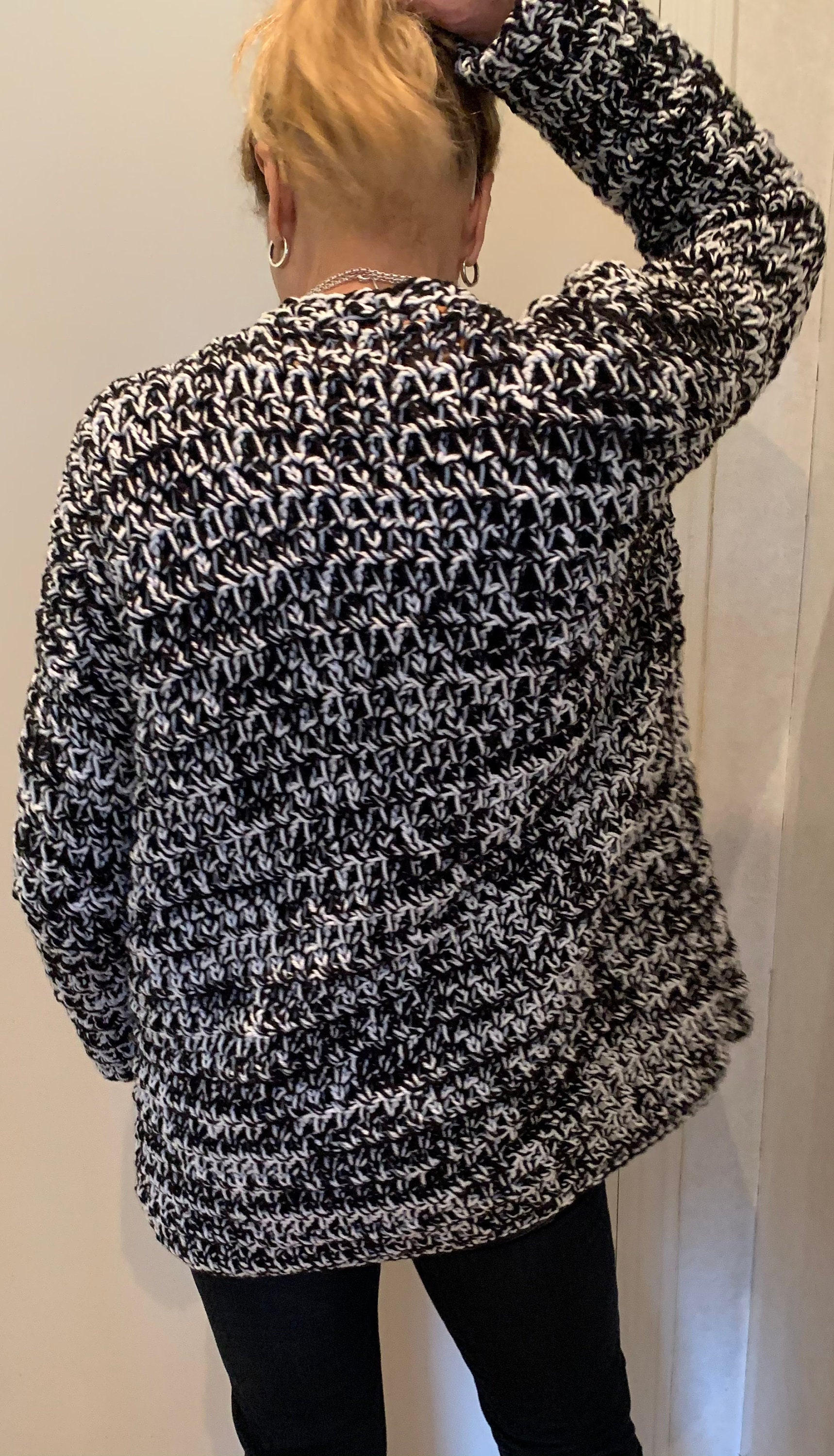 Crochet Cardigan Wrapped in Bulky Chains PATTERN Etsy