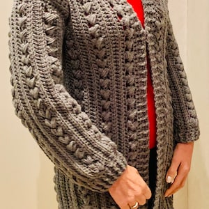 Comfy Canadian Cardi-Crochet Pattern.PDF-English USA and DUTCH image 3