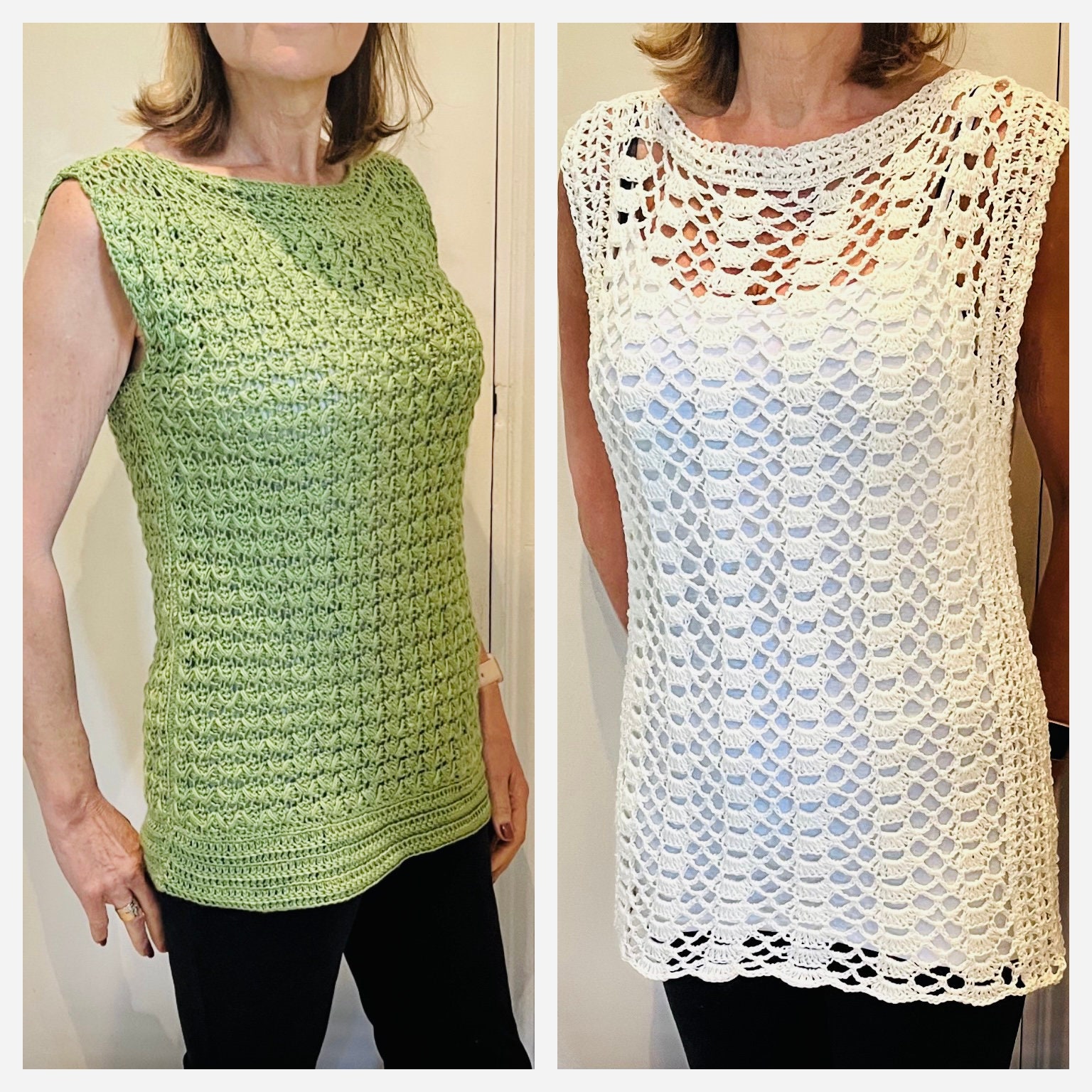 2 Fun in the Sun Tunic Patterns, Crochet Top Pattern 2 Fun in the Sun Tunic Patterns, Crochet Top Pattern