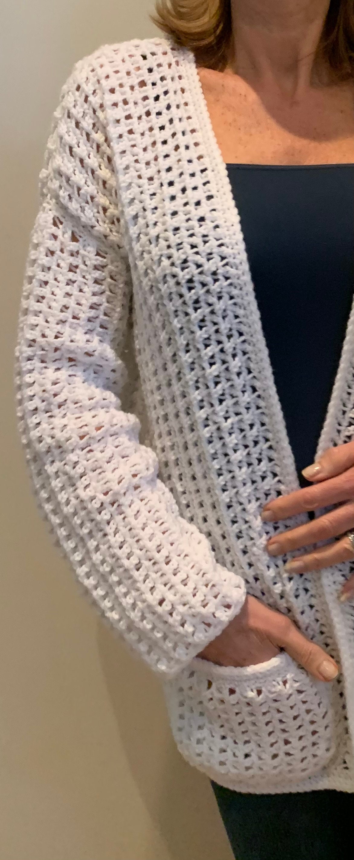 Wrapped in Tiny Chains Cardigan PATTERN English USA Spanish - Etsy