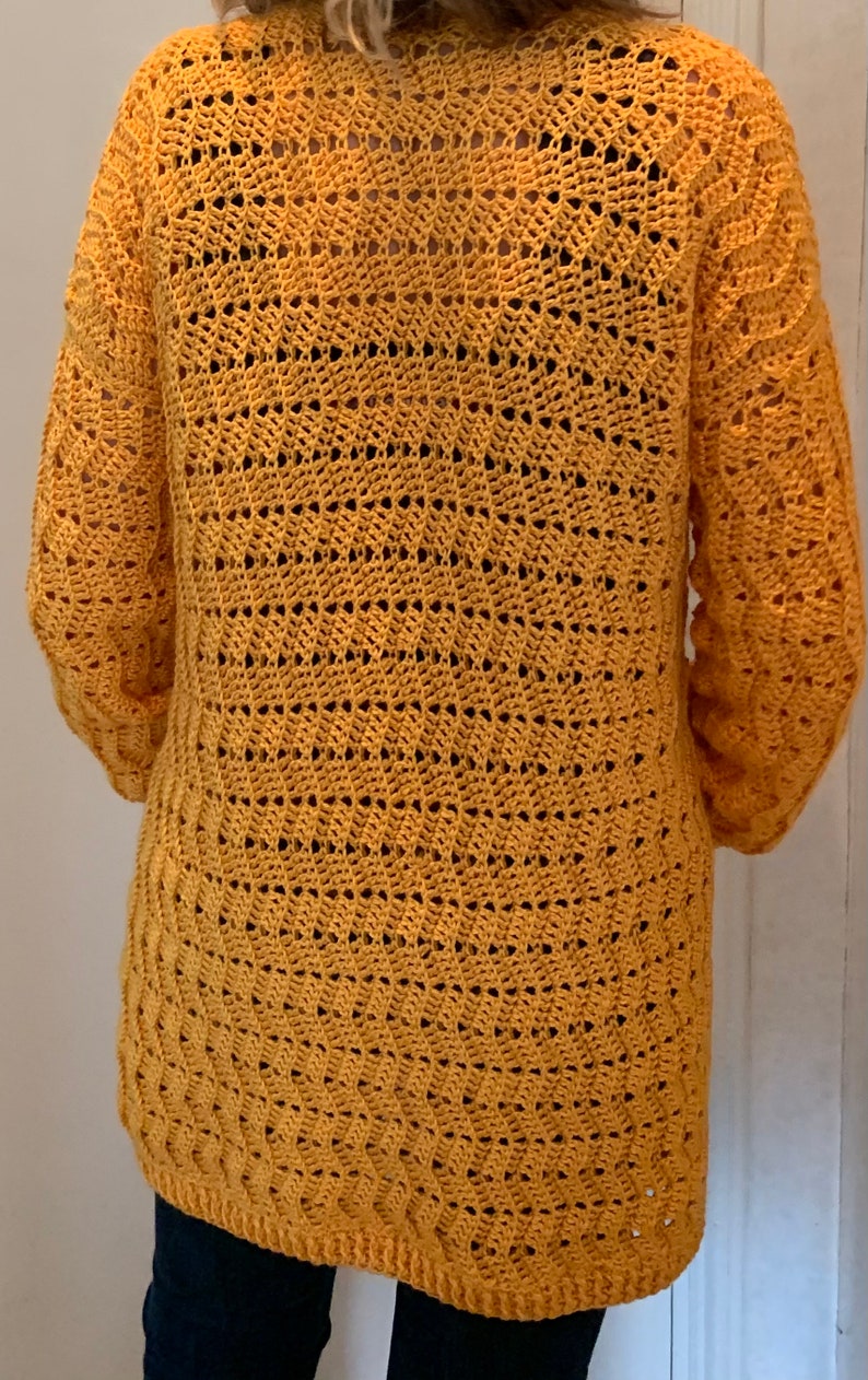 Cover Me With Sunshine Cardigan PATTERN English US Spanish Dutch 画像 6