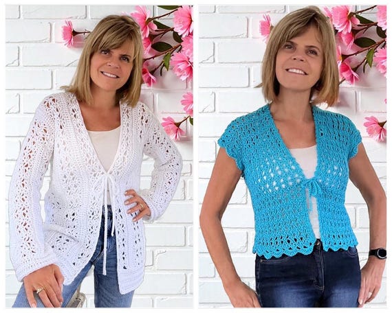 Happy Vacation Vibes Duo - Crochet PATTERNS - English US Terms - Cardigans - Dutch translation avaiable