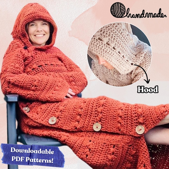 Cozy Couch Cardigan Crochet Pattern, English USA Nederlands