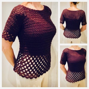 Ciao Bella Top Pattern, Women&#39;s Top Crochet Pattern, Short Sleeve Pattern, Beginner Crochet Top Pattern, Summer Top, Crochet Tutorial PDF