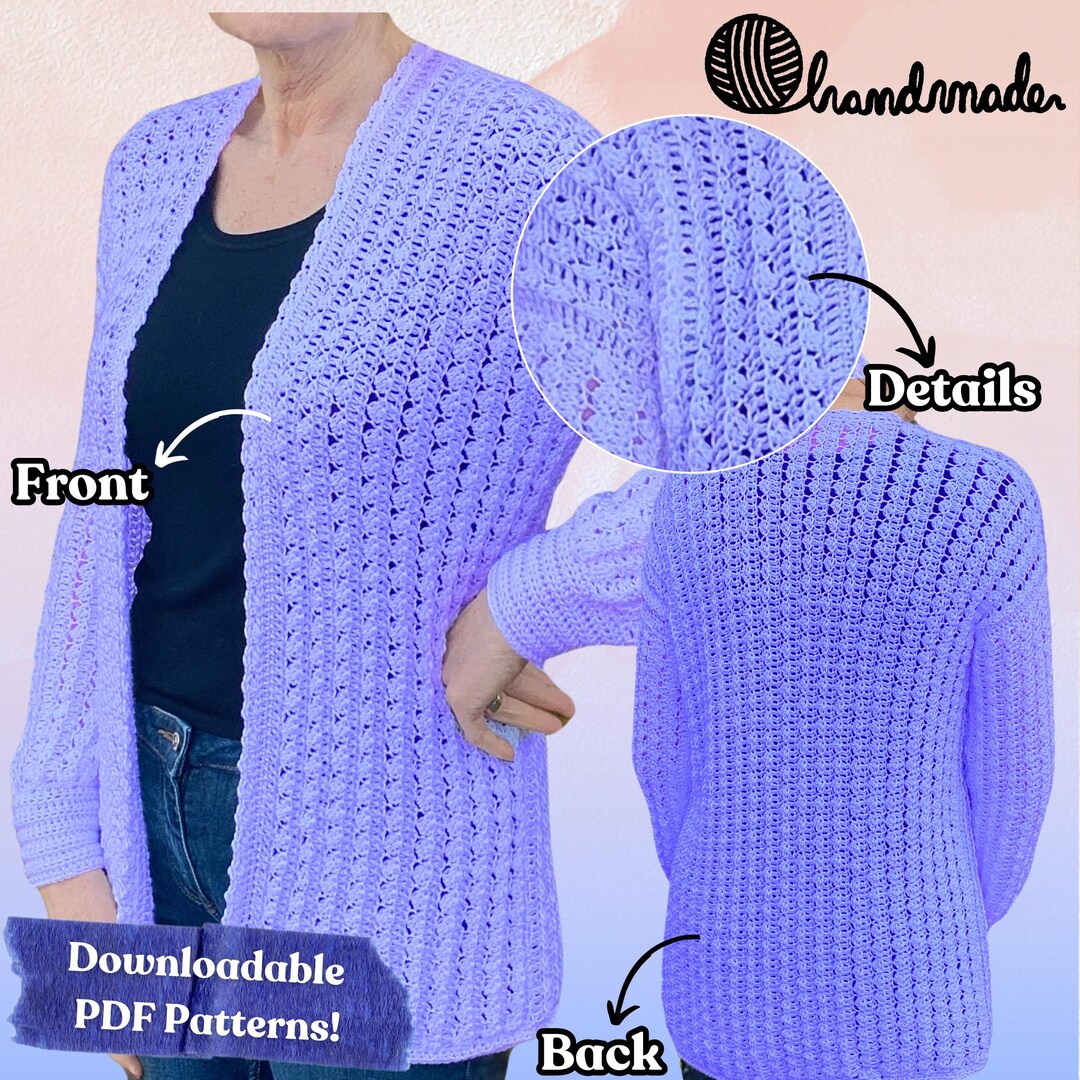 Mystical Marrakech Cardigan Pattern English USA DUTCH, Cozy