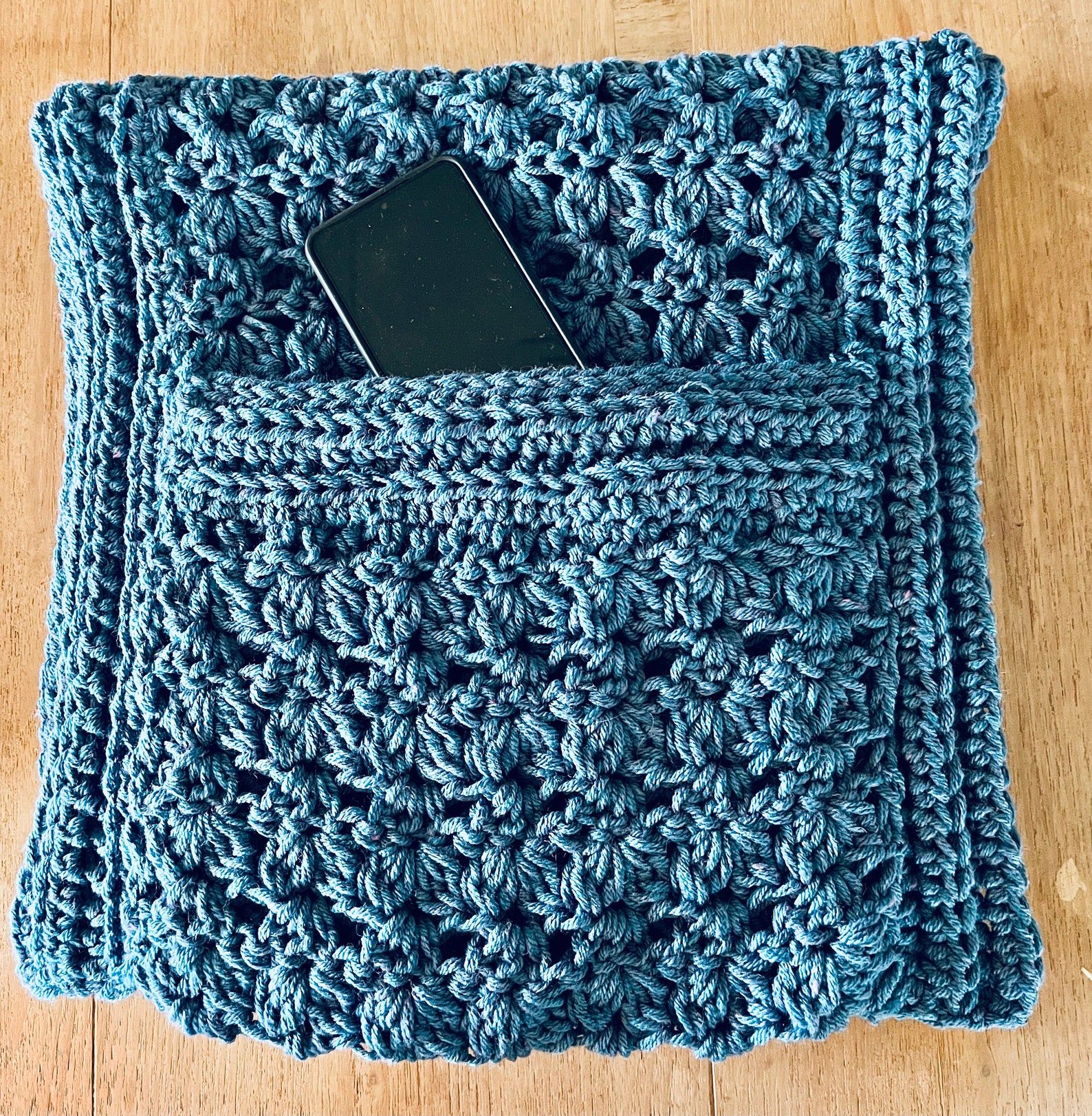 Eco Chique Pocket Shawl, Crochet Pattern English USA & Dutch, Crochet ...
