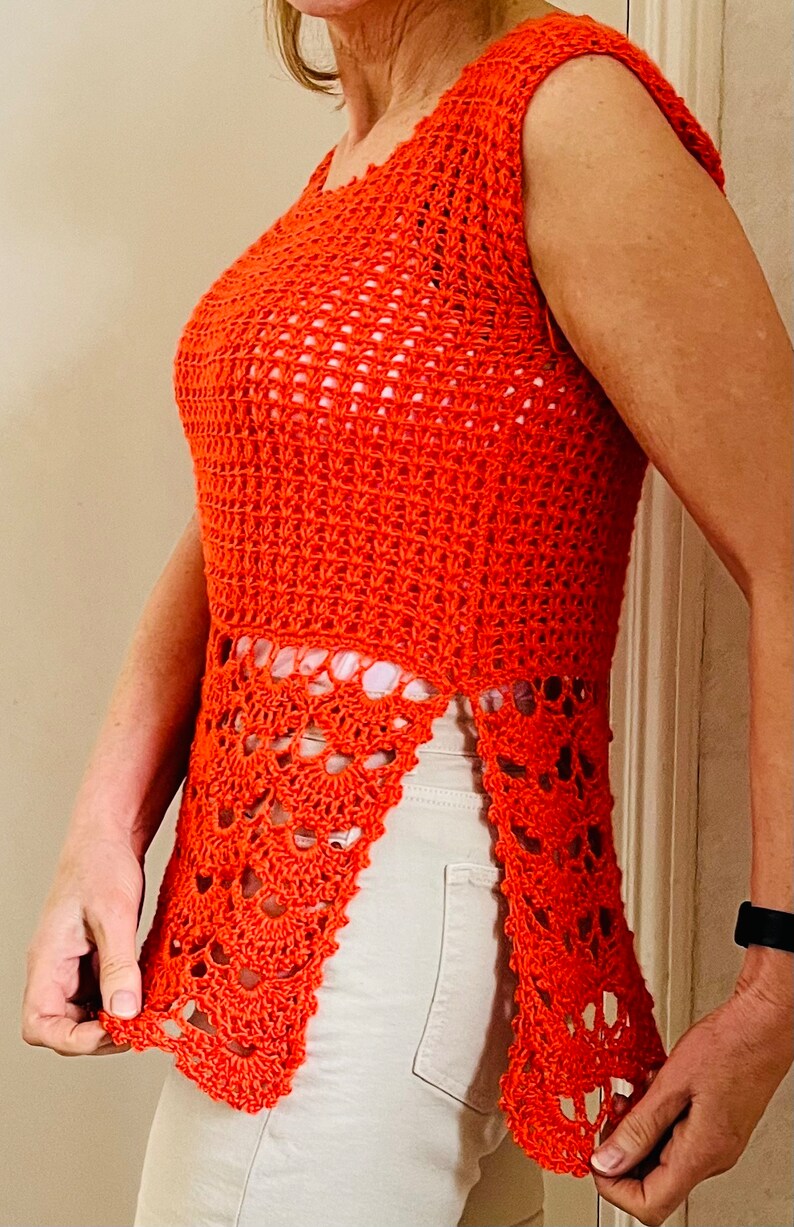 Picot Bello Summer Top, Crochet Pattern English USA & Dutch, Crochet ...