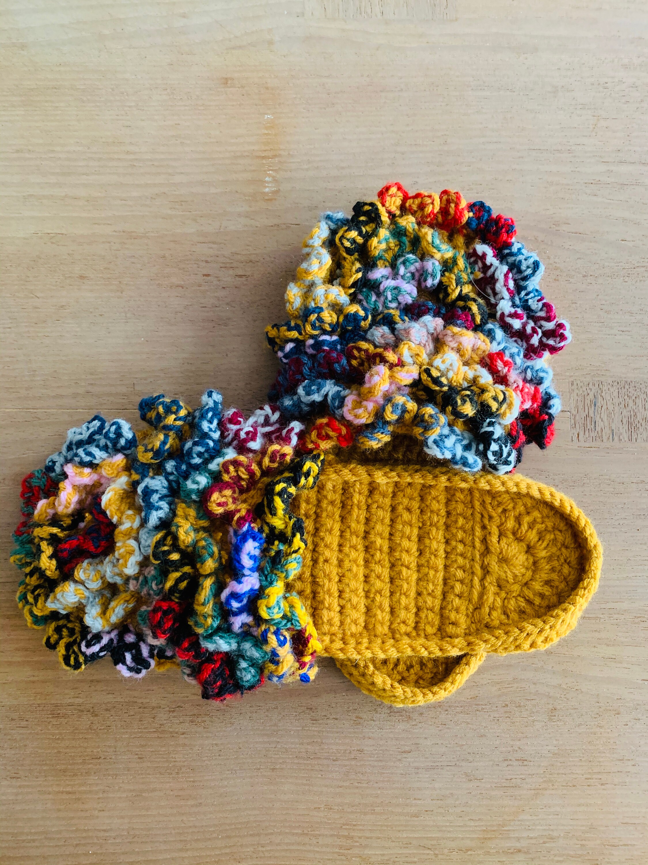 Happy scrappy crochet slippers clearance