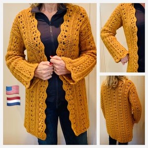 Dare To Be Different Cardigan, Crochet Pattern USA & Dutch, Cardigan Crochet Pattern, Crochet Sweater Pattern, Crochet Raglan Pattern