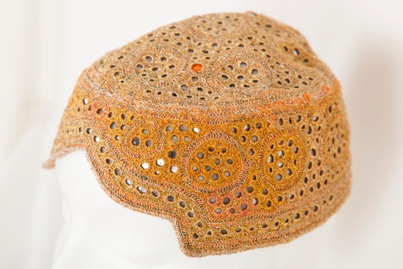 Vintage Gold Embroidered Kochi Hat