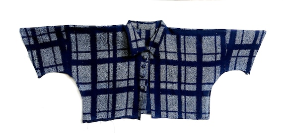 Japanese 1930s Shirt Cotton Katazome 型染め, Indigo