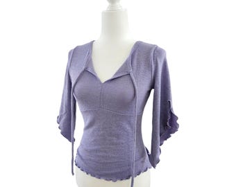 True Vintage 90s Byer California Whimsical Lilac Fairy Top Size M