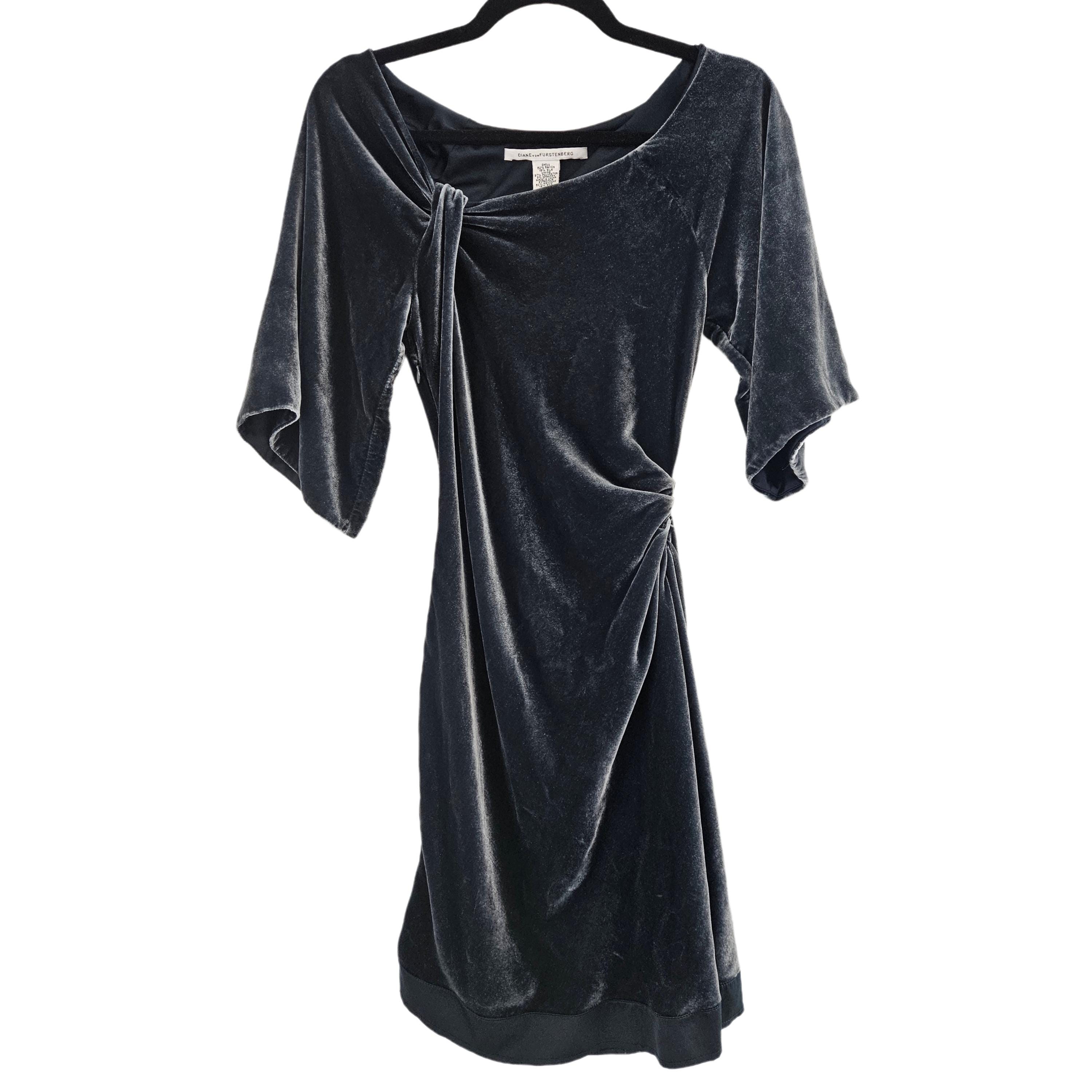 diane von furstenberg metallic gold silk layla dress Mini vegan leather