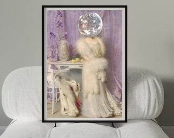 Disco ball art - Digital print-Classical art - Vintage art - Modern art -Wall art -Aesthetic wall art