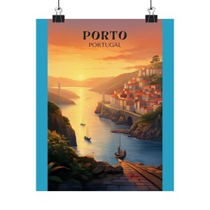 Scenic Wall Art, Travel Decor, Home Decoration, Porto Poster, Vintage Landscape Print