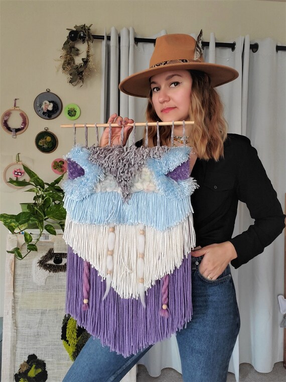Modern woven wall hanging sale