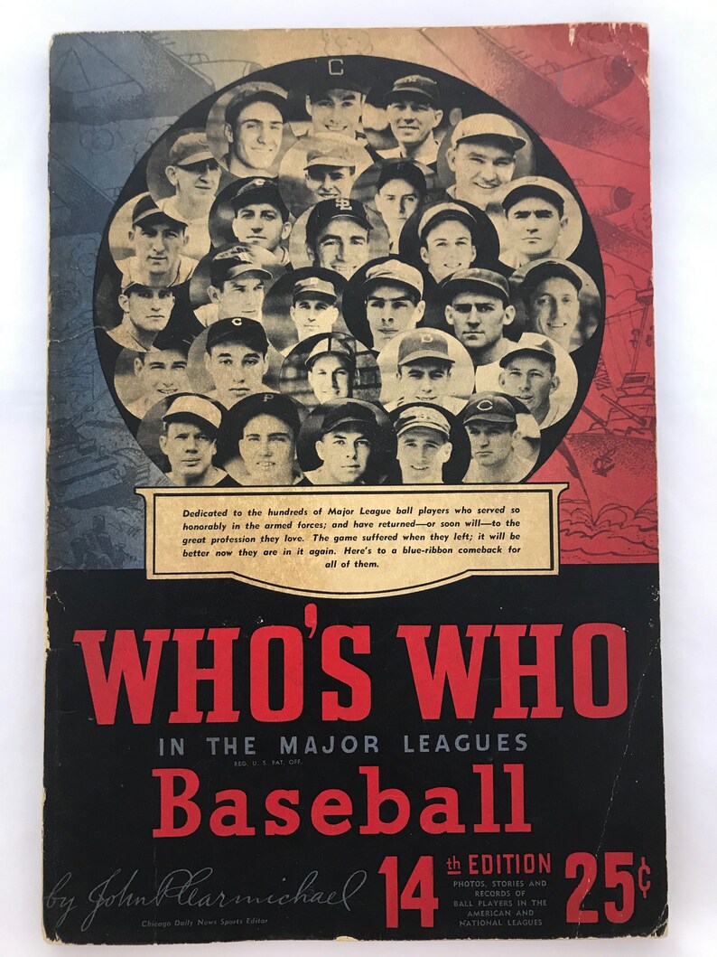 Who's Who in the Major Leagues Baseball 1944 1945 1946 Etsy