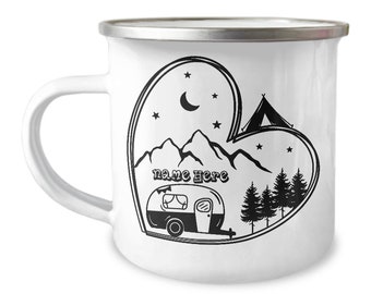 Camp Mug - Personalized Camp Mug Love Camping Under Stars