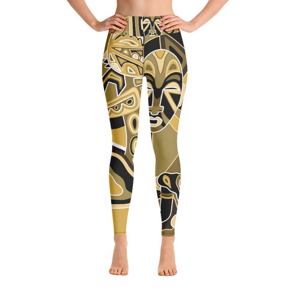 gold yoga pants