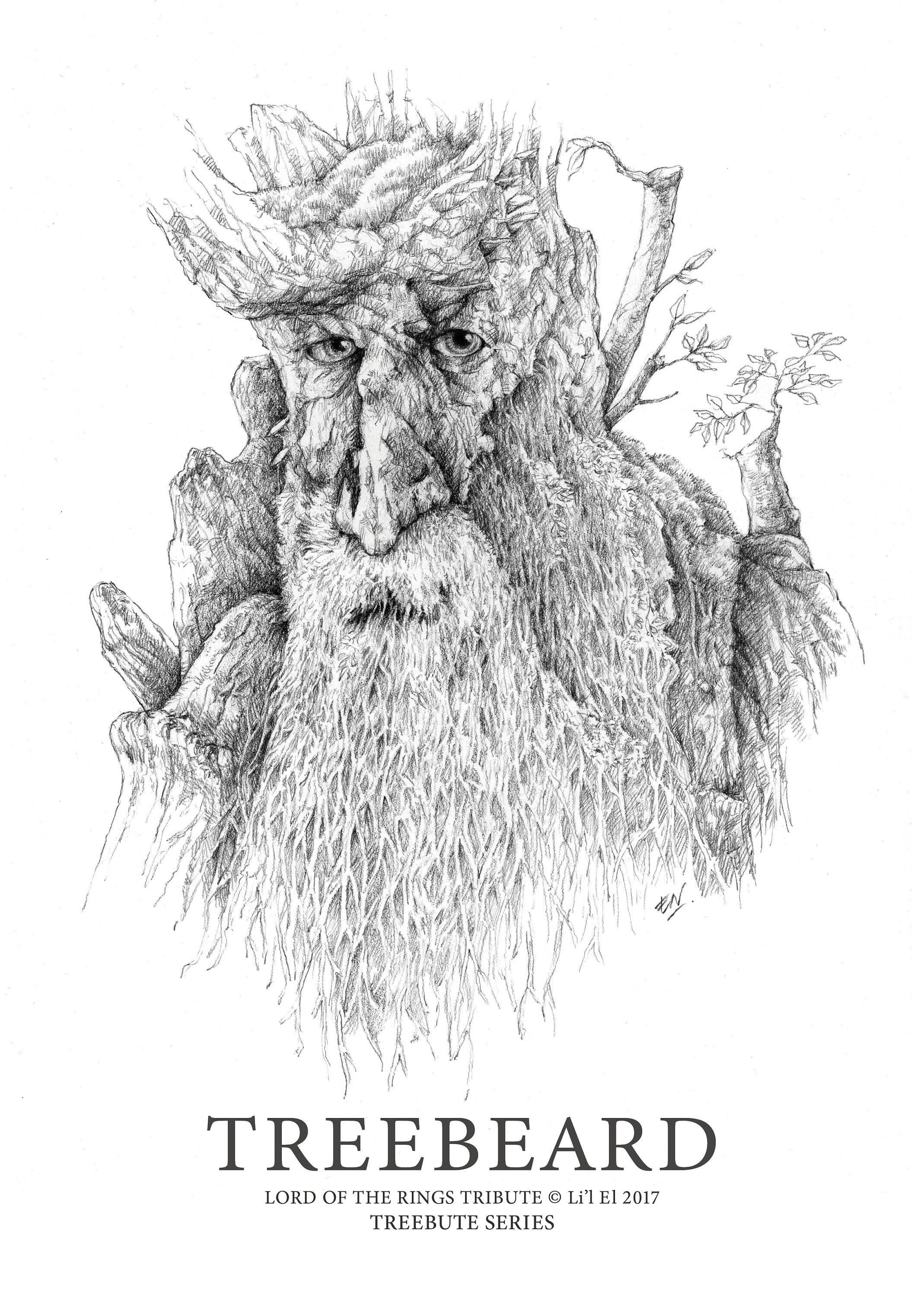 A4 Treebeard Poster. Lord of the Rings Tribute. - Etsy