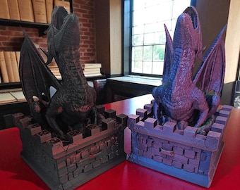 Dragon Dice Tower med låda – DnD-tärningsförvaring och display – Passar D20 och standardtärningar - Dungeons and Dragons - Brädspelstillbehör